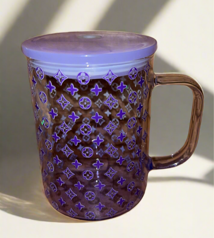 LV Glass can mug