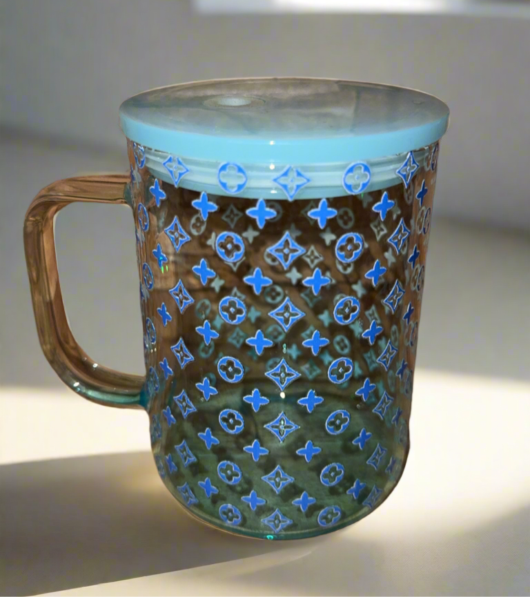 LV Glass can mug