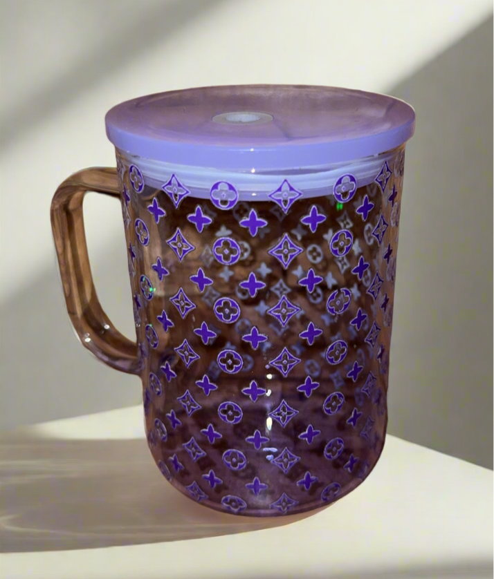 LV Glass can mug