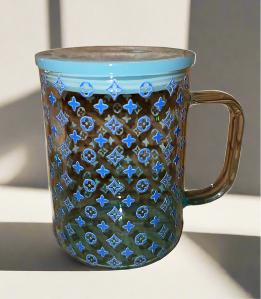 LV Glass can mug